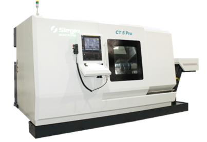 CT5 Pro  雙主軸雙刀塔機(jī)型，正副主軸標(biāo)配電主軸，正主軸4500rpm，副主軸5000rpm。上下刀塔標(biāo)配12T，BMT55動(dòng)力刀塔；上下刀塔帶Y軸，Y軸行程為±45mm。